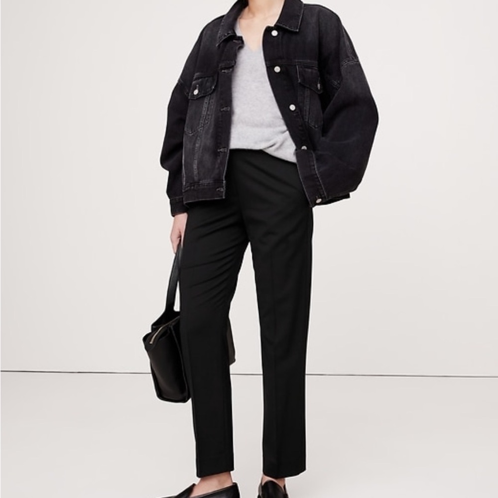 Banana Republic High-Rise Slim Italian wool ankle pant